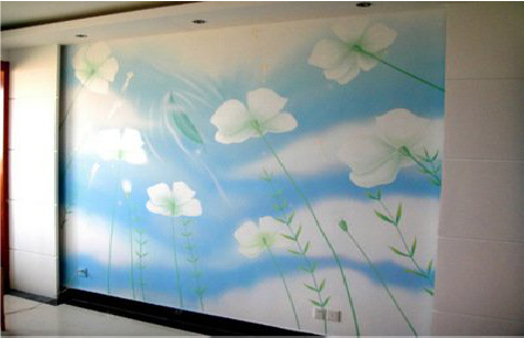 驻马店画墙绘怎么画好白云的蓬松感？