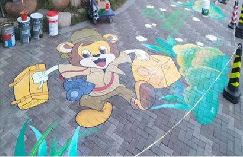 驻马店夏季画地面彩绘会遇到的问题