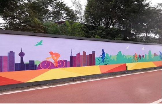 驻马店墙体彩绘-围墙