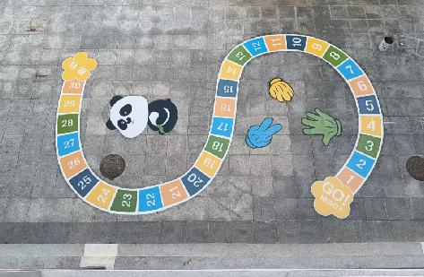 驻马店地面游戏彩绘