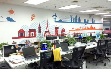 驻马店教你设计办公室墙绘的方法。