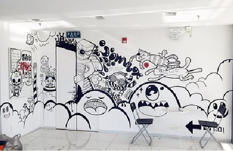 驻马店手绘墙并非传统涂鸦。